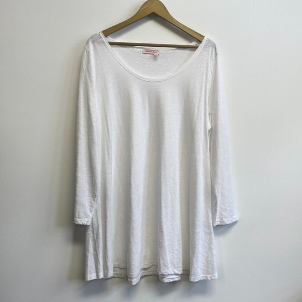 Fresh Produce White Long Sleeve Tunic Dress